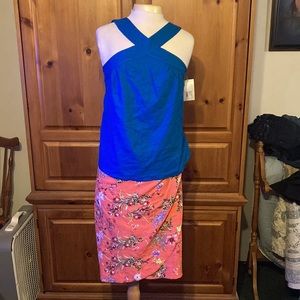 NWT Women’s top and matching skirt size small